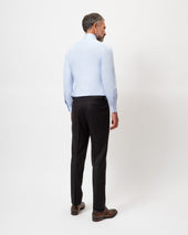 Dark Chocolate Flannel Contemporary Trousers