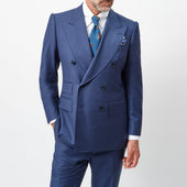French Navy Double-Breasted Suit