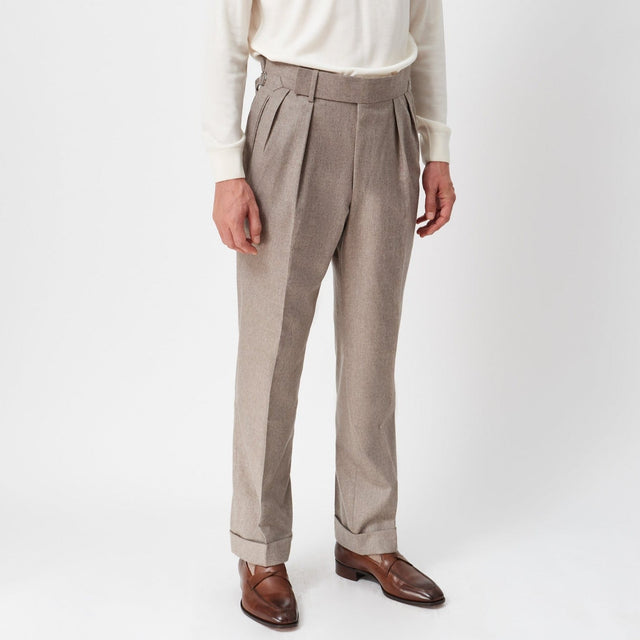 Oatmeal Flannel Heritage Trousers