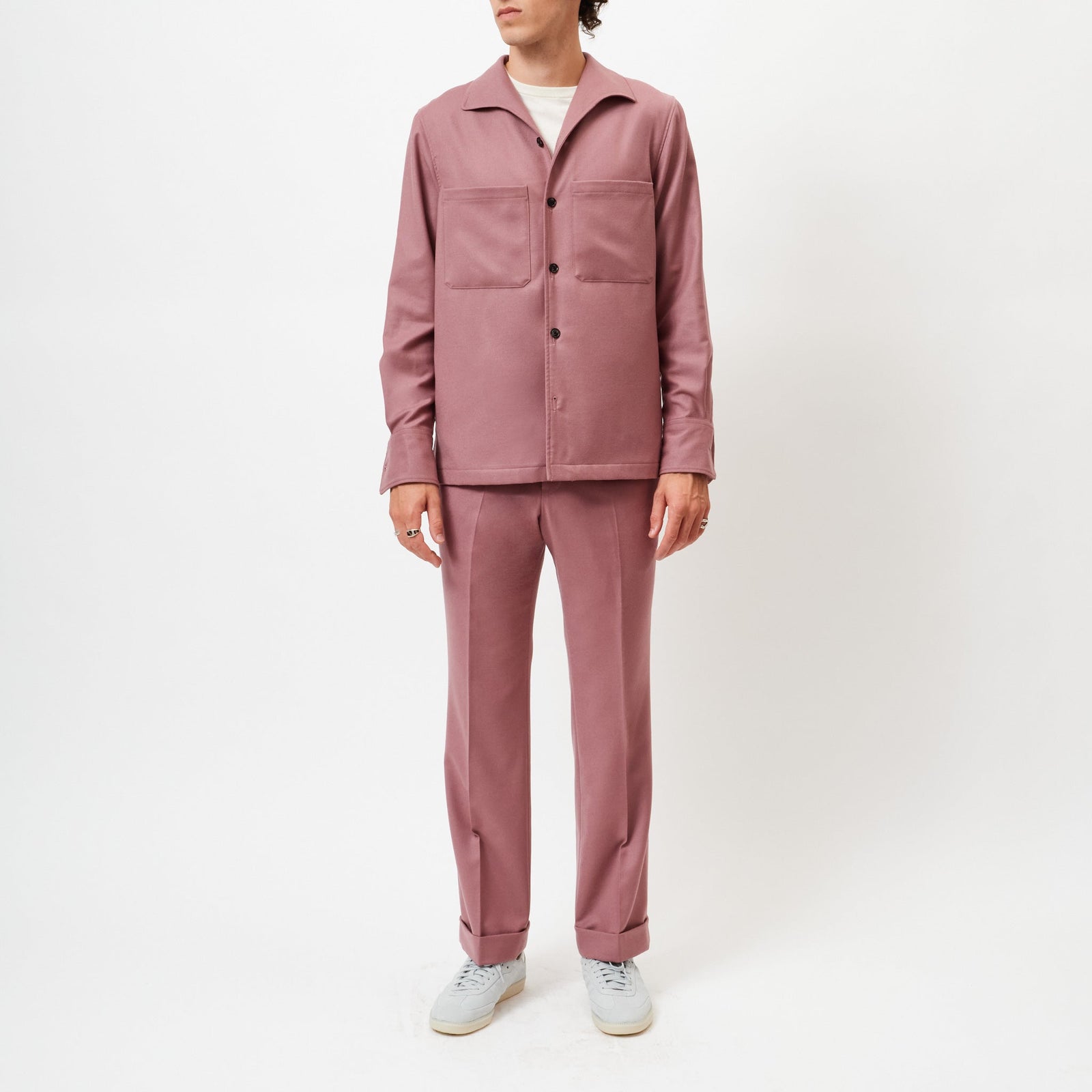 Pink Flannel Capri Suit