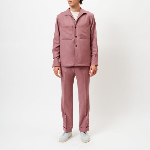 Dusty Pink Flannel Capri Suit