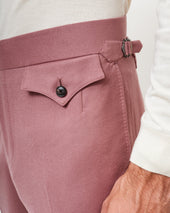 Dusty Pink Flannel Parallel Trousers