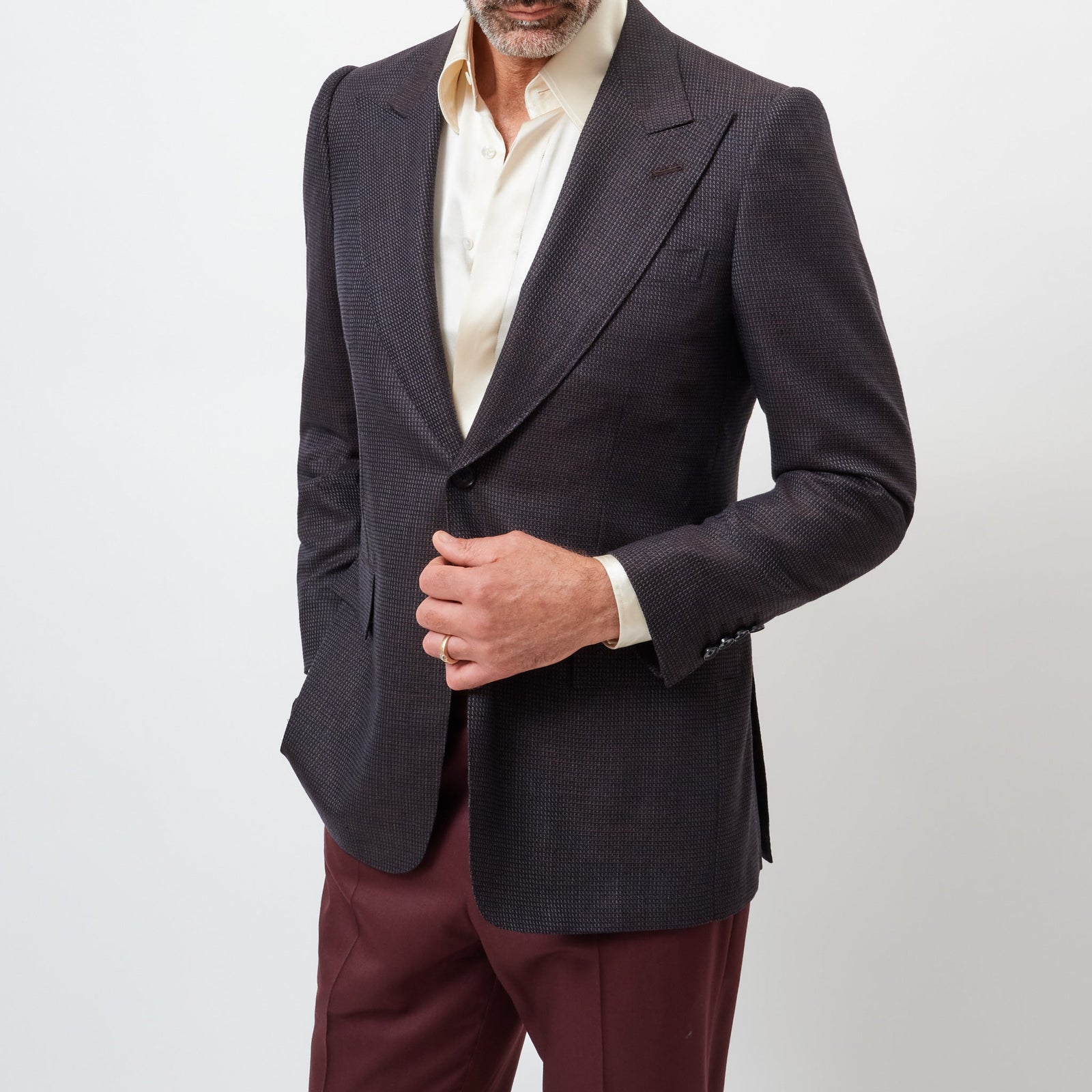 Midnight And Wine Geometric Jacket