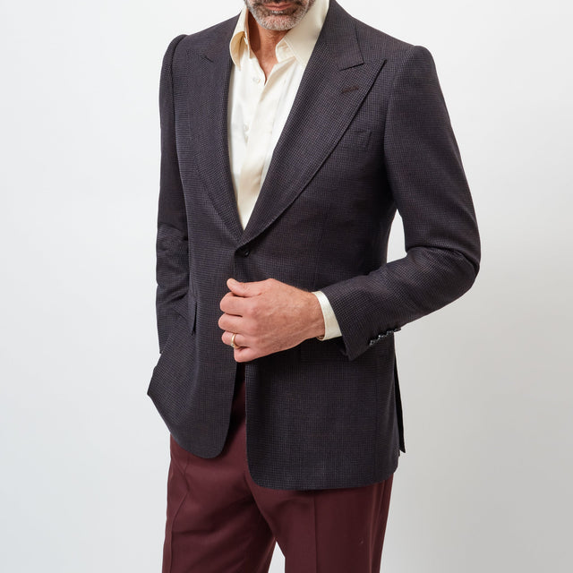 Midnight and Wine Geometric Jacket