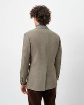 Beige and Brown Chevron Unstructured Jacket