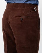 Brown Corduroy Contemporary Trousers