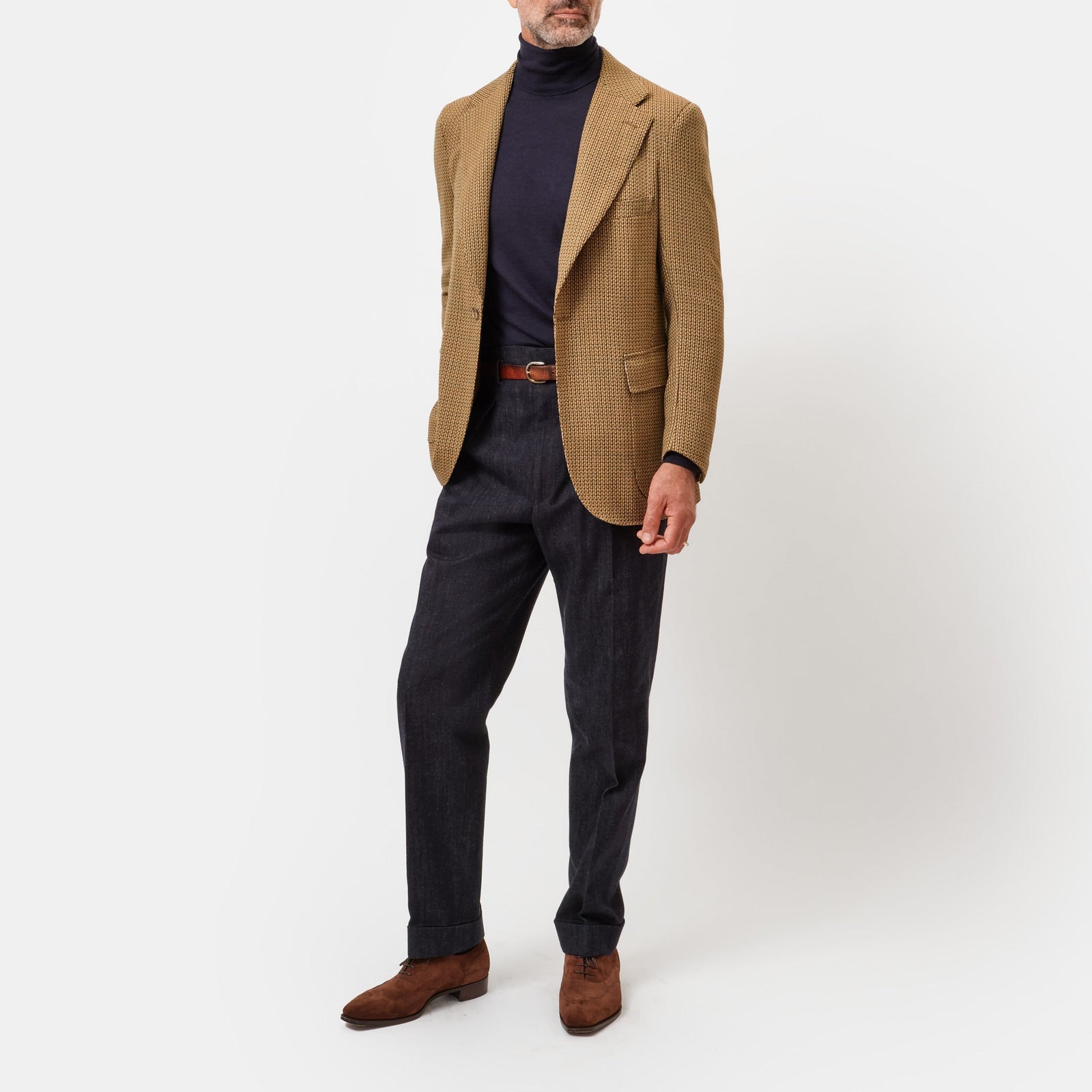 Orange And Brown Unstructured Jacket