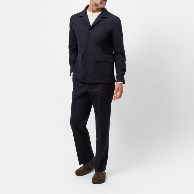 Midnight Cotton Chore Jacket
