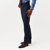 Navy Wide Pinstripe Trousers