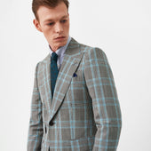 Grey and Teal Prince of Wales Heritage Jacket