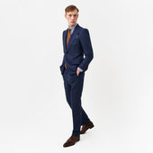 Blue Nail Head Contemporary Jacket