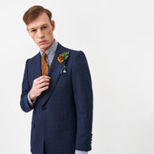 Blue Nail Head Contemporary Jacket
