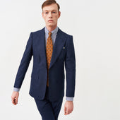 Blue Nail Head Contemporary Jacket
