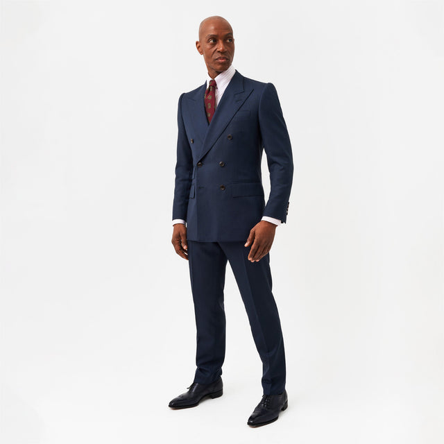Navy Double-Breasted Suit