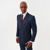 Navy Double-Breasted Jacket