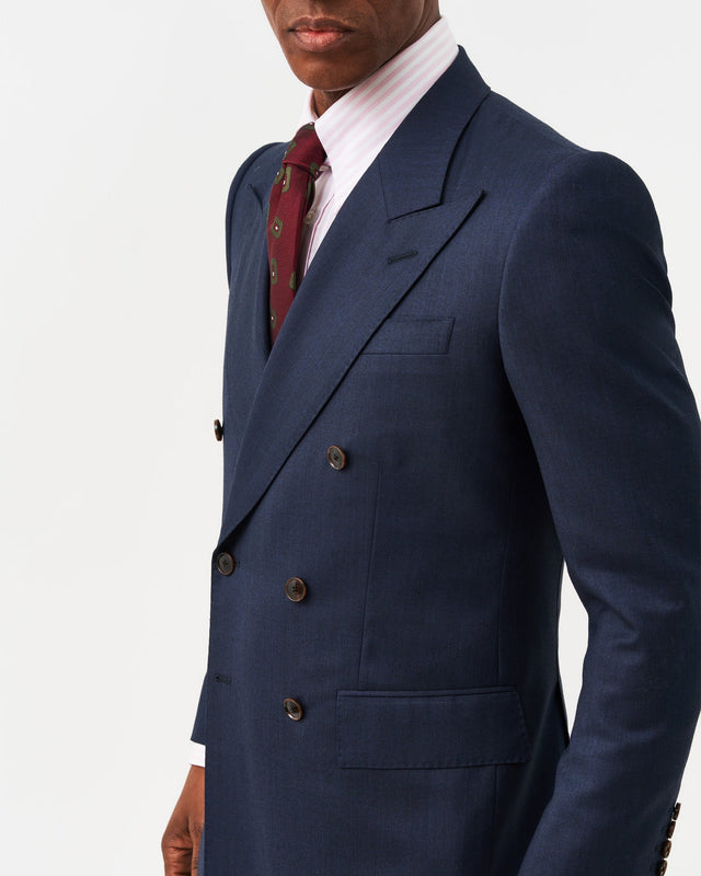 Navy Double-Breasted Jacket