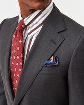 Charcoal Contemporary Jacket with Notch Lapel