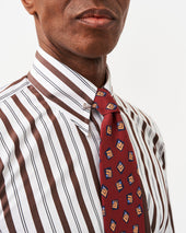 And Navy Stripe Pin Collar Shirt