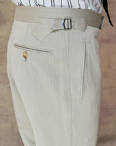 Stone Wool and Cotton Contemporary Trousers