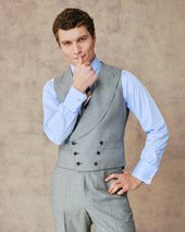 Grey Double-Breasted Waistcoat