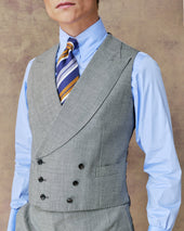 Grey Double-Breasted Waistcoat