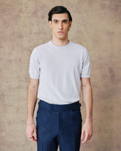 Off White Silk Blend T-Shirt