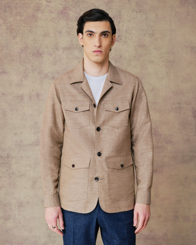 Mocha Linen Overshirt