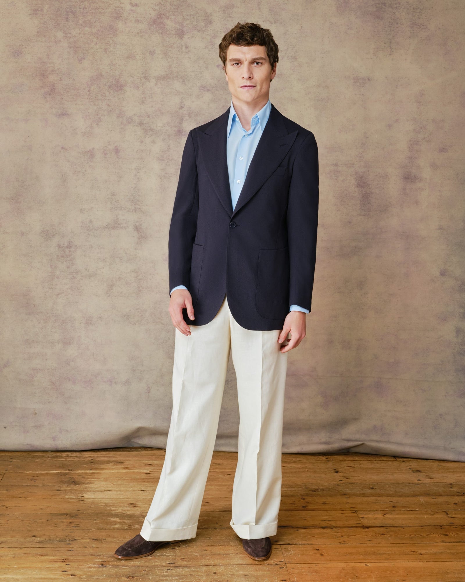 Chevron Unstructured Blazer