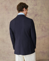 Navy Chevron Unstructured Blazer