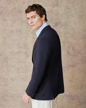 Navy Chevron Unstructured Blazer