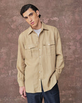 Sand Linen Relaxed Fit Shirt