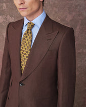 Chocolate Brown Linen Heritage Jacket