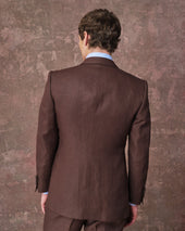 Chocolate Brown Linen Heritage Jacket