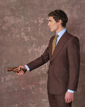 Chocolate Brown Linen Heritage Jacket