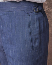 Linen Stripe Classic Trousers