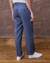 Linen Stripe Classic Trousers
