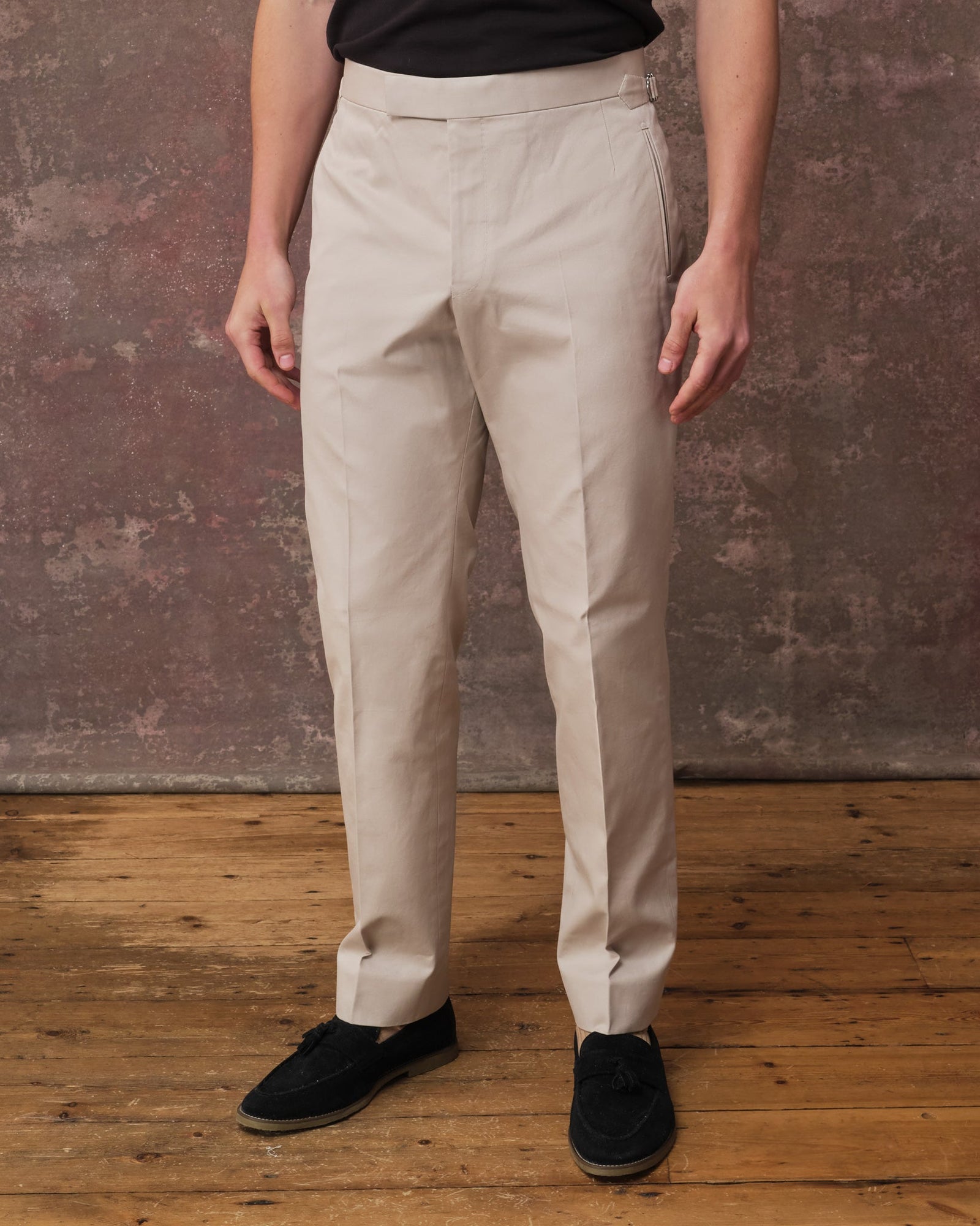 Off White Cotton Trousers