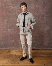 Cotton Fleck Capri Overshirt