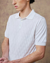 Off-White Lattice Polo