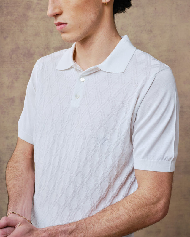 Off-White Lattice Polo
