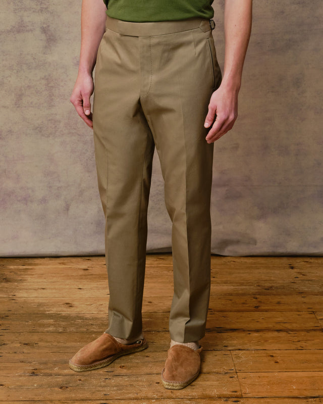 Sage Green Cotton Trousers