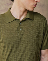 Khaki Lattice Polo