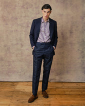 Navy Ultra-Light Notch Unstructured Blazer