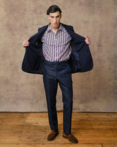 Navy Ultra-Light Notch Unstructured Blazer