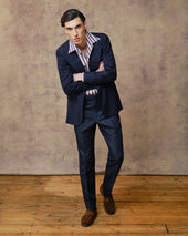 Navy Ultra-Light Notch Unstructured Blazer
