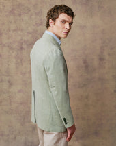 Green Silk Blend Unstructured Jacket