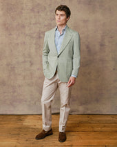 Green Silk Blend Unstructured Jacket