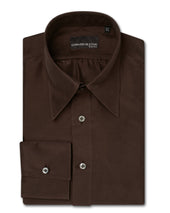 Chocolate Brown Silk Shirt