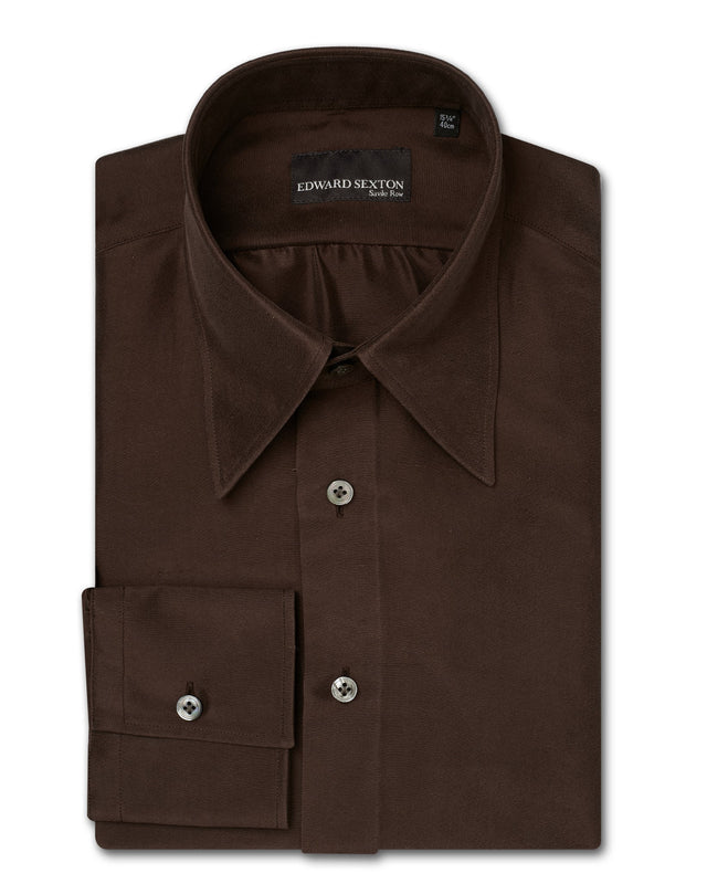 Chocolate Brown Silk Shirt