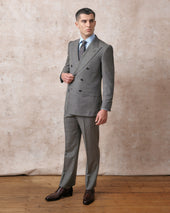 Grey Micro Double-Breasted Jacket